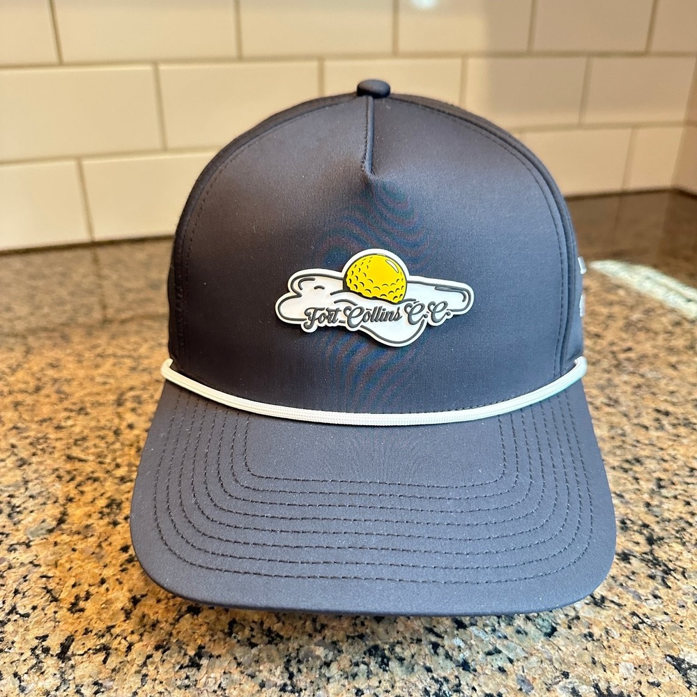 Branded Bills Fort Collins CC Golf Rope Hat  Adjustable Charcoal Gray